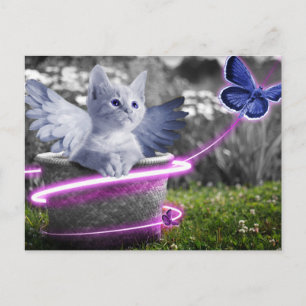 angel cat postcard