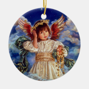angel ceramic tree decoration