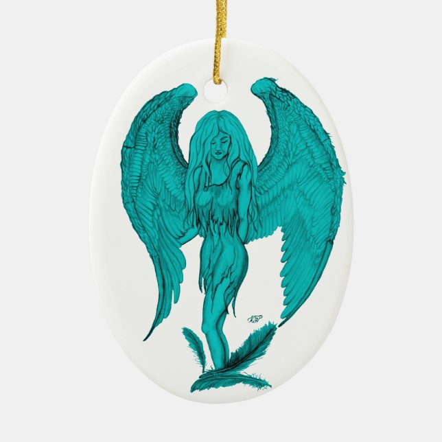 Angel Ceramic Tree Decoration (Front)