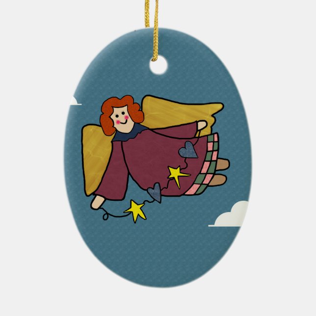 Angel Ceramic Tree Decoration (Back)