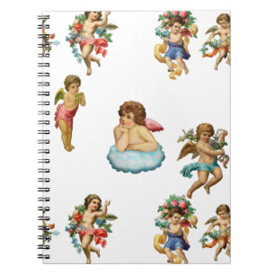 angel cherub antique notebook