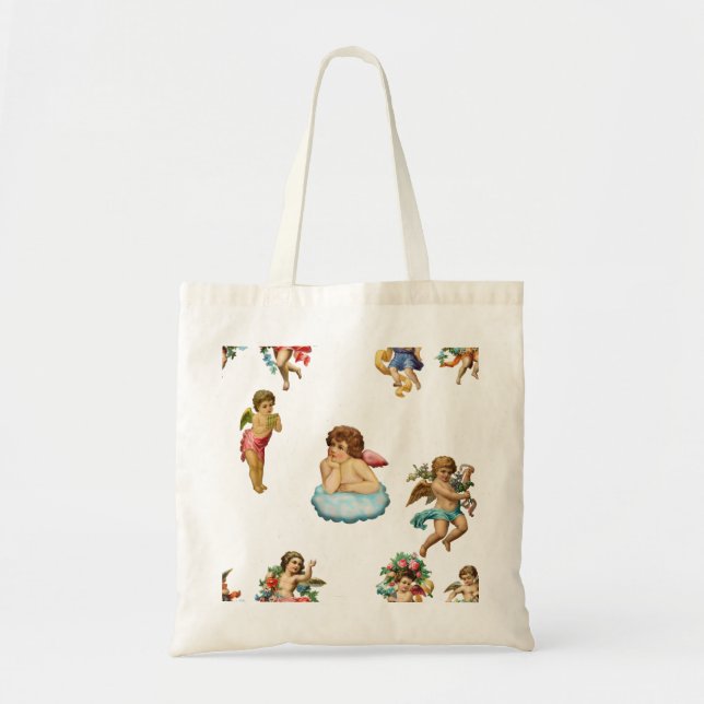 angel cherub antique tote bag (Front)