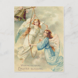 Angel Cherub Heaven Ringing Bell Postcard