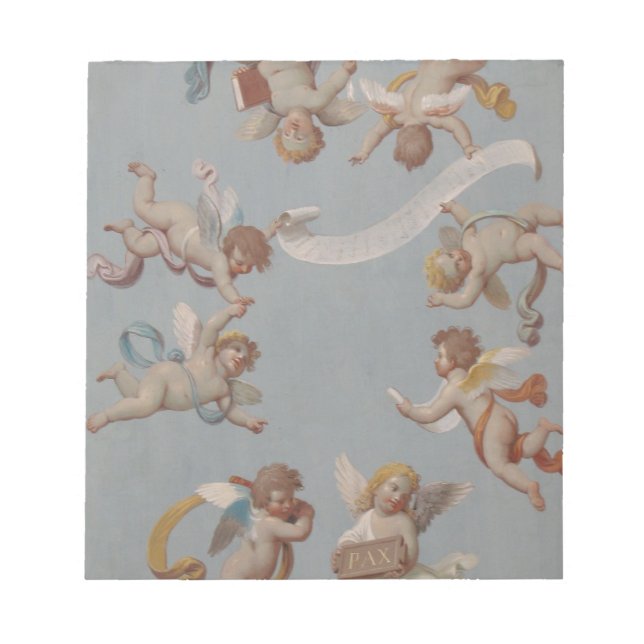 Angel Cherubs Whimsical Renaissance Notepad (Front)