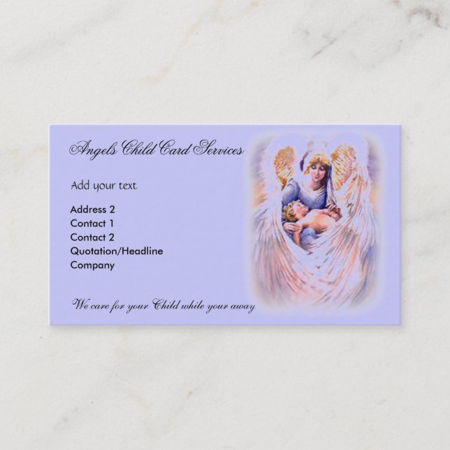 Angel Child Care Business card (Front)