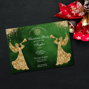 Angel Christmas Angel Family Dinner Party Invitation
