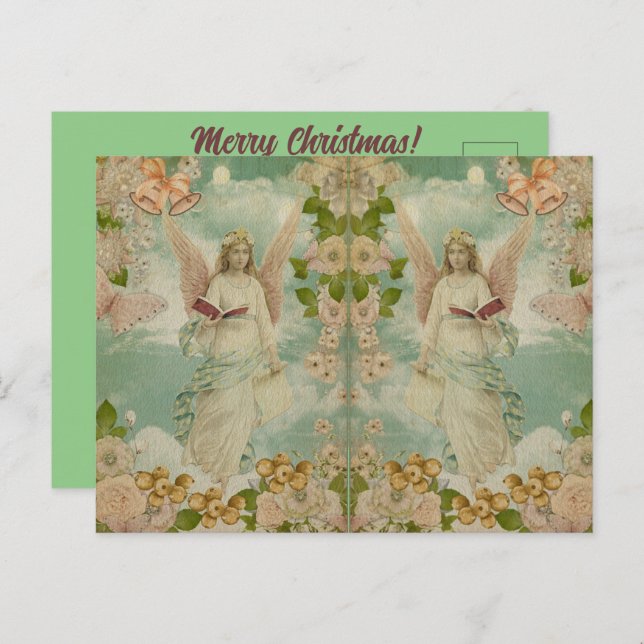Angel Christmas Bells  Postcard (Front/Back)