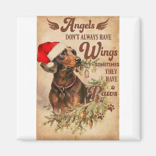 Angel Christmas Dachshunds Magnet