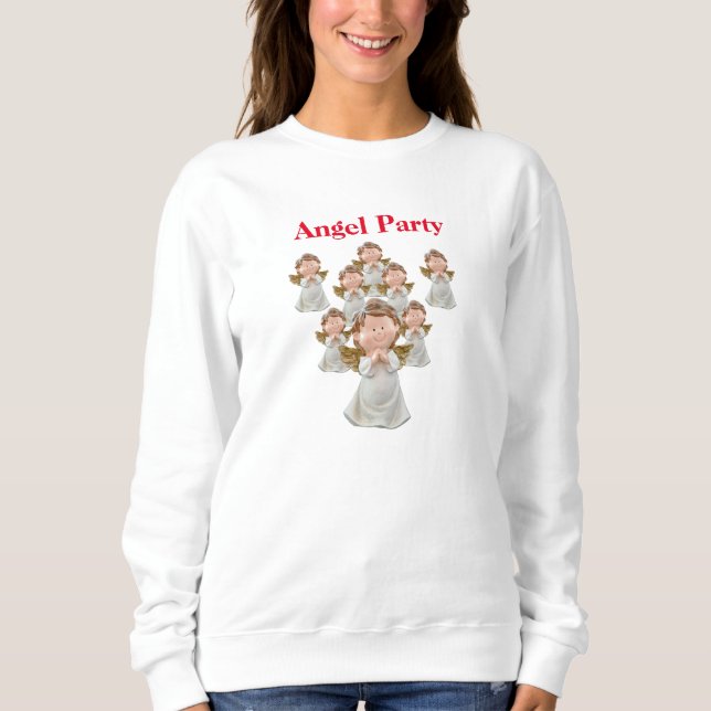 Angel Christmas Ladies Sweatshirt (Front)