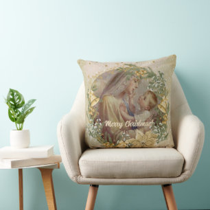 Angel Christmas Mother and Child Cushion