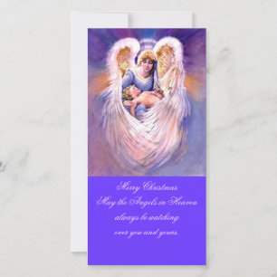 Angel christmas photo card
