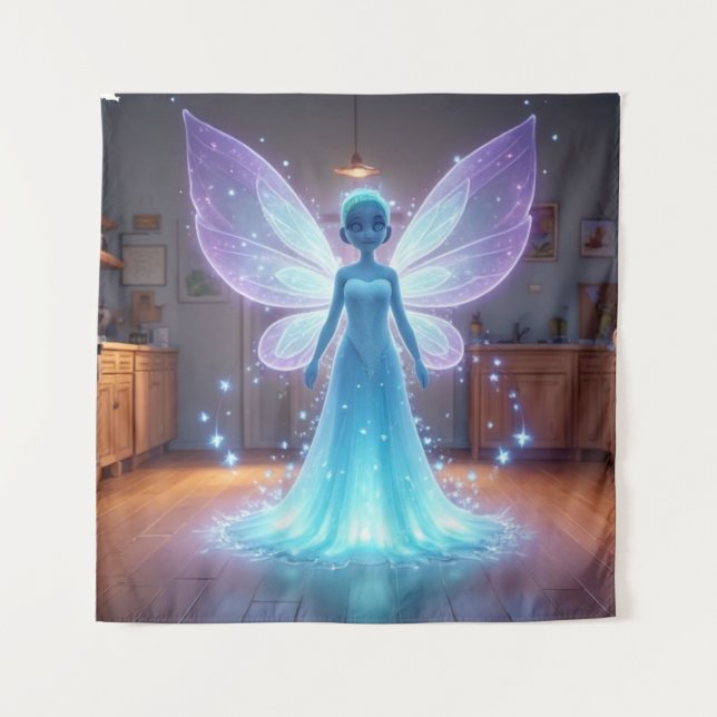 Angel Cinderella – Heavenly Fairytale Princess Art Tapestry (Front)