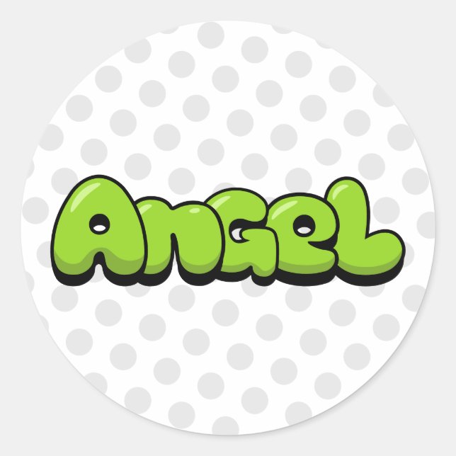 Angel Classic Round Sticker (Front)