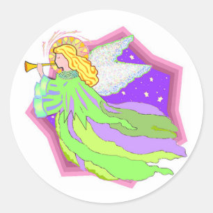 Angel Classic Round Sticker