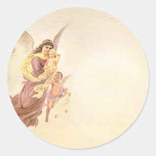 Angel Classic Round Sticker
