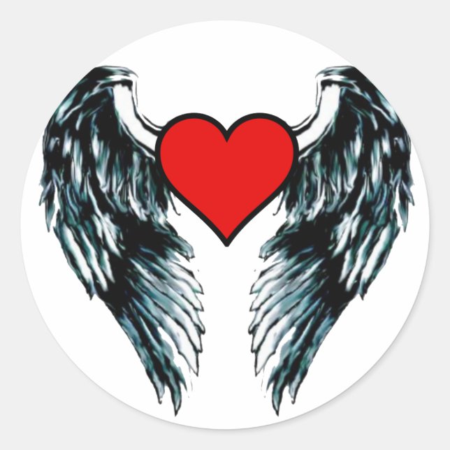 Angel Classic Round Sticker (Front)