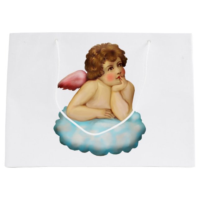 Angel Cloud Cupid Large Gift Bag (Front)