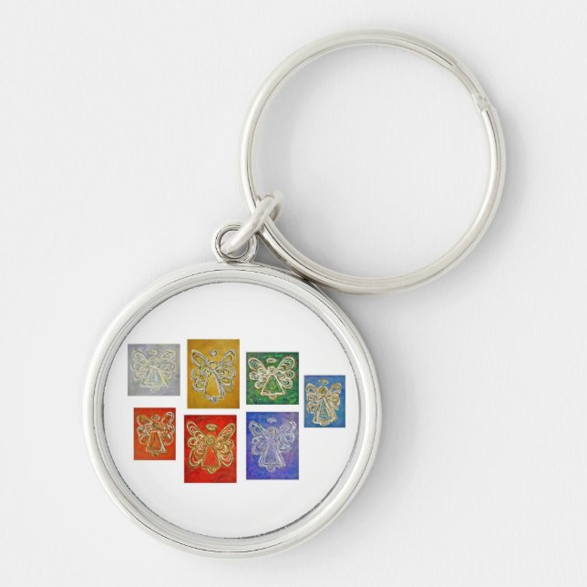 Angel Colour Series Paintings Keychain (Front)