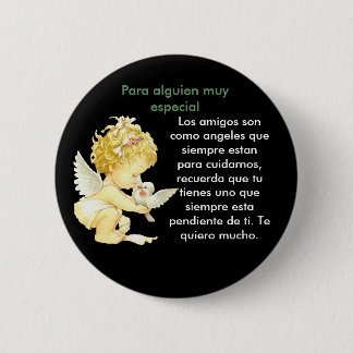 Angel de amistad 6 cm round badge