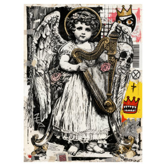 Angel Decoupage Tissue Paper Street Art Collage