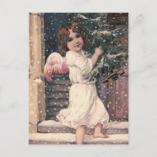 "Angel Delivery" Vintage Christmas Postcard