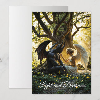 Angel Demon supernatural bright design Invitation