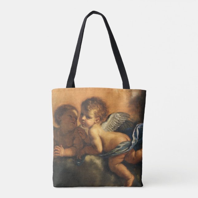 Angel detail, Patron Saints of Modena by Guercino Tote Bag (Back)
