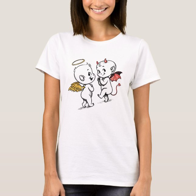 Angel & Devil Babies T-Shirt (Front)