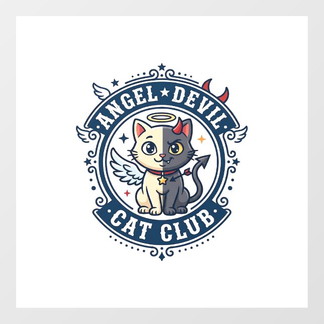 Angel Devil Cat Cat Mum Gift Idea - Angel Devil Ca (Sheet)