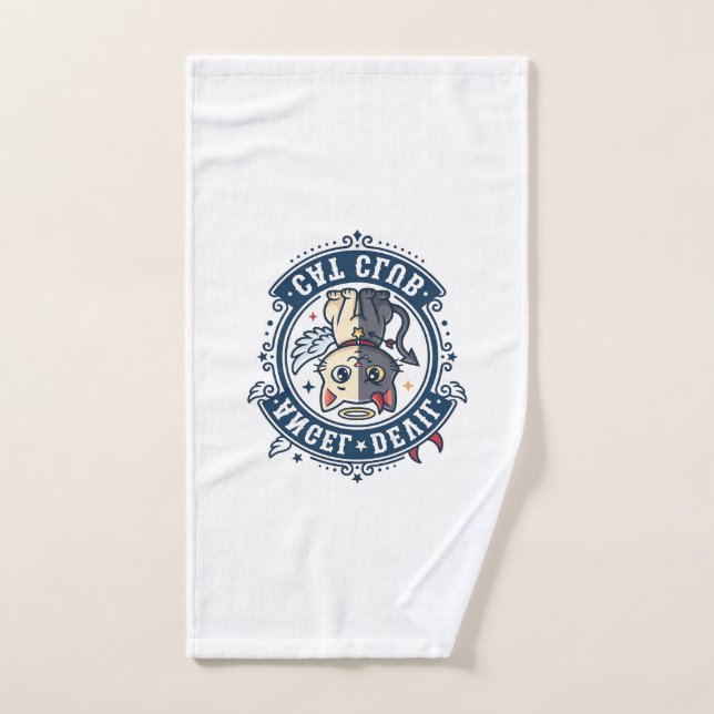 Angel Devil Cat Cat Mum Gift Idea - Angel Devil Ca Hand Towel (Hand Towel)