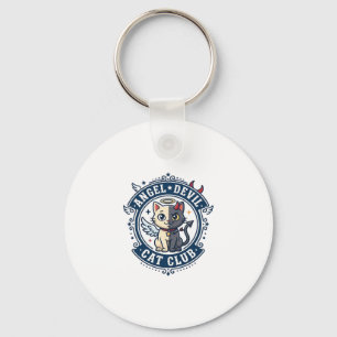 Angel Devil Cat Cat Mum Gift Idea - Angel Devil Ca Key Ring
