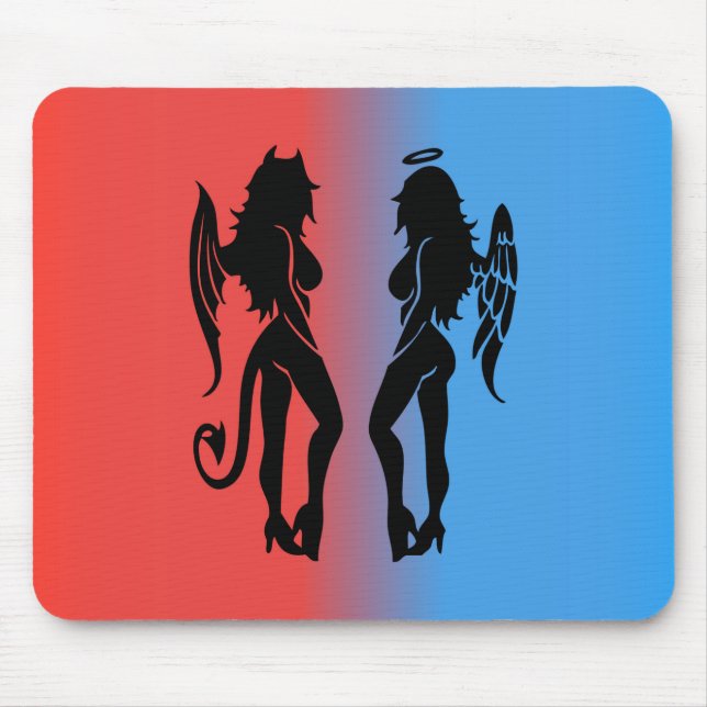 Angel devil mouse pad (Front)