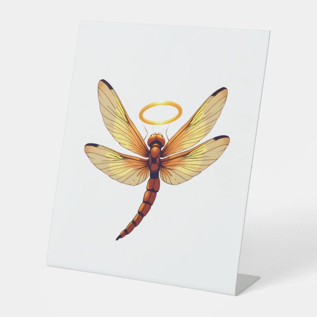 Angel Dragonfly Pedestal Sign (Front)