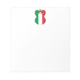 Angel Dressed In Italian Flag Notepad