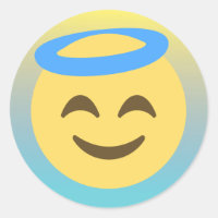 Angel Emoji Ombre Stickers