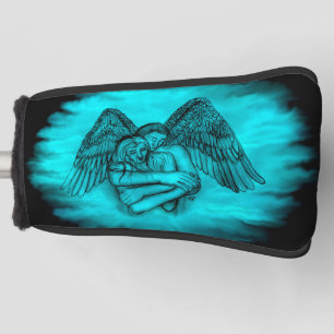 Angel Eros in Love , black and green design Golf Head Cover