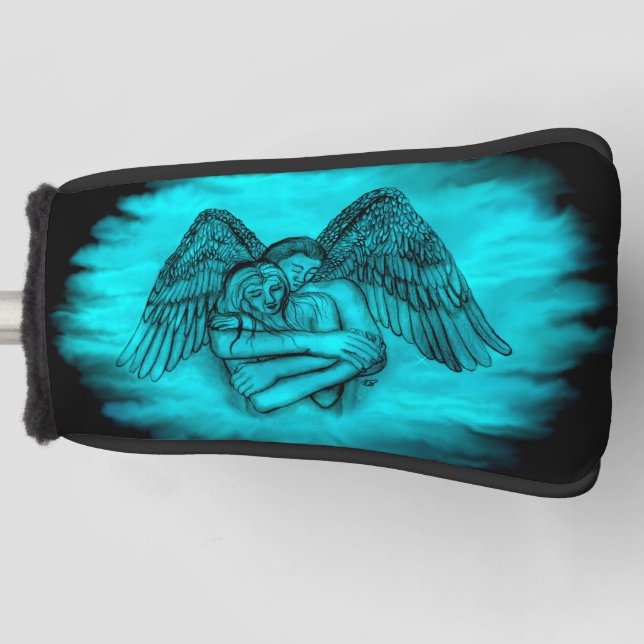 Angel Eros in Love , black and green design Golf Head Cover (Front)