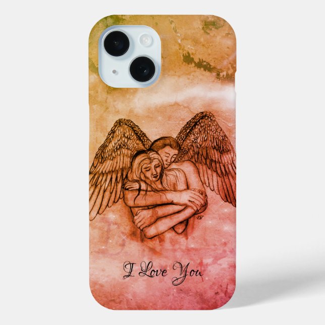 Angel Eros in Love , I Love You Case-Mate iPhone Case (Back)