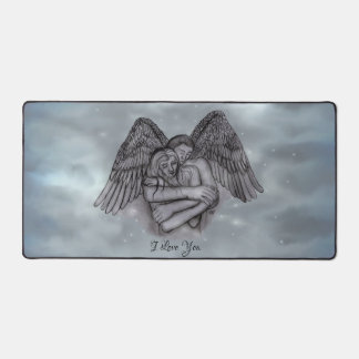 Angel Eros in Love , I Love You Desk Mat
