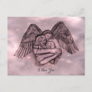 Angel Eros in Love , I Love You Postcard