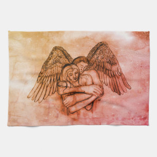 Angel Eros in Love , I Love You Tea Towel