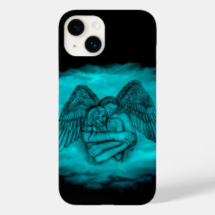 Angel Eros in Love in black and green design Case-Mate iPhone 14 Case
