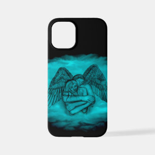 Angel Eros in Love in black and green design iPhone 12 Mini Case