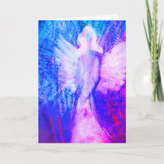 Angel Ethereal Pink Thinking of You Greeting Card