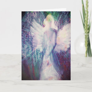 Angel Ethereal Purple Indigo Greeting Card