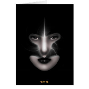 Angel Eyes Fractal Art Greeting Card