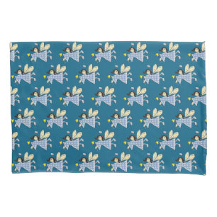 Angel Fairy Faries Blue Kids Pillowcase