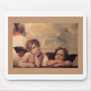 angel faith Raphael vintage old painting blessing Mouse Pad