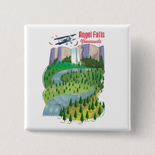Angel Falls Venezuela 15 Cm Square Badge