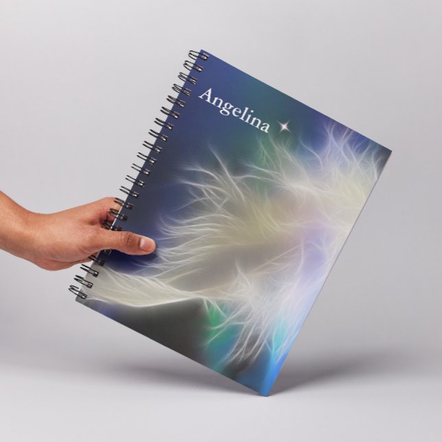 Angel Feather and Star Spiral Notebook (Creator Uploaded)